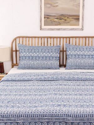 House This Kullu Patti Double Duvet Cover (Blue) image